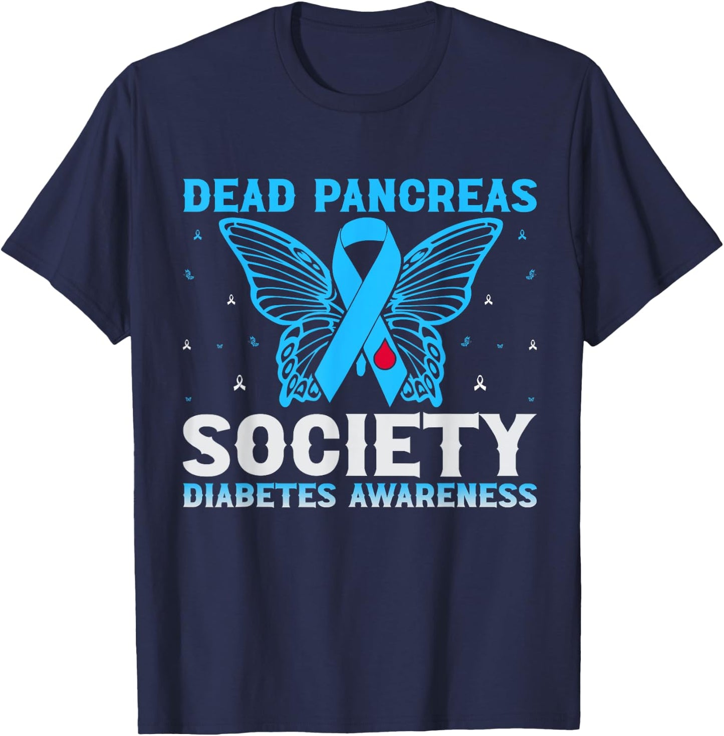 Dead Pancreas Society Diabetes Awareness T-Shirt - T-Shirt | Navy