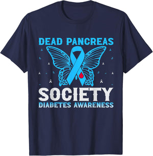 Dead Pancreas Society Diabetes Awareness T-Shirt - T-Shirt | Navy