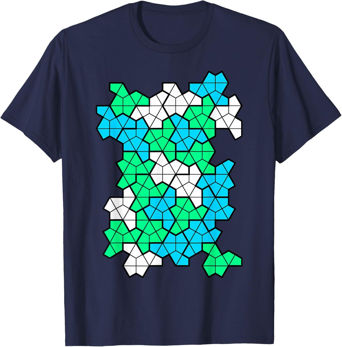 Nerdy Aperiodic Monotile Discovery Math Physics Teacher Men Women Girls Kids T-Shirt - T-Shirt | Navy