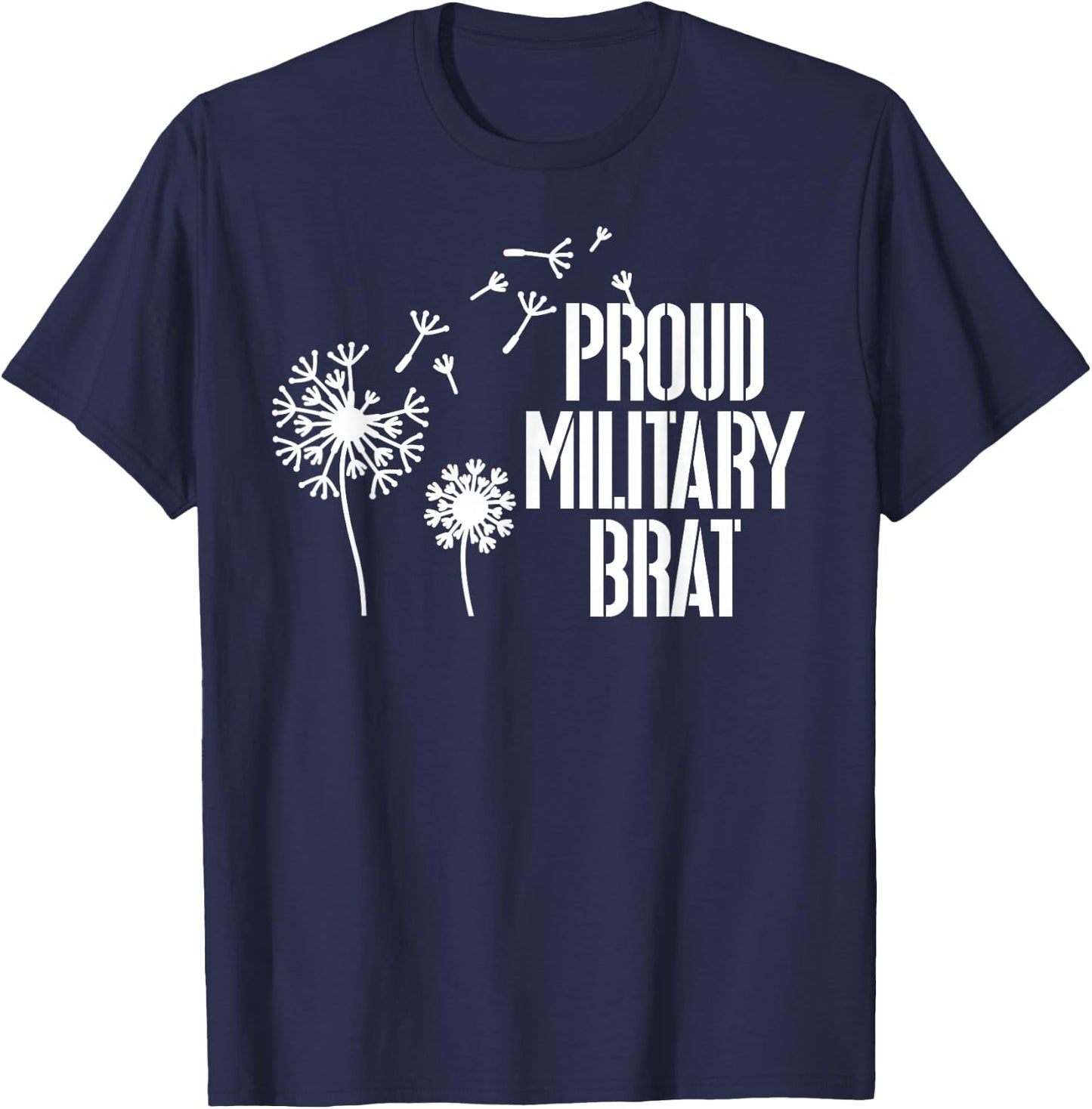 Proud Military Brat Military Child Month Purple Up T-Shirt - T-Shirt | Navy