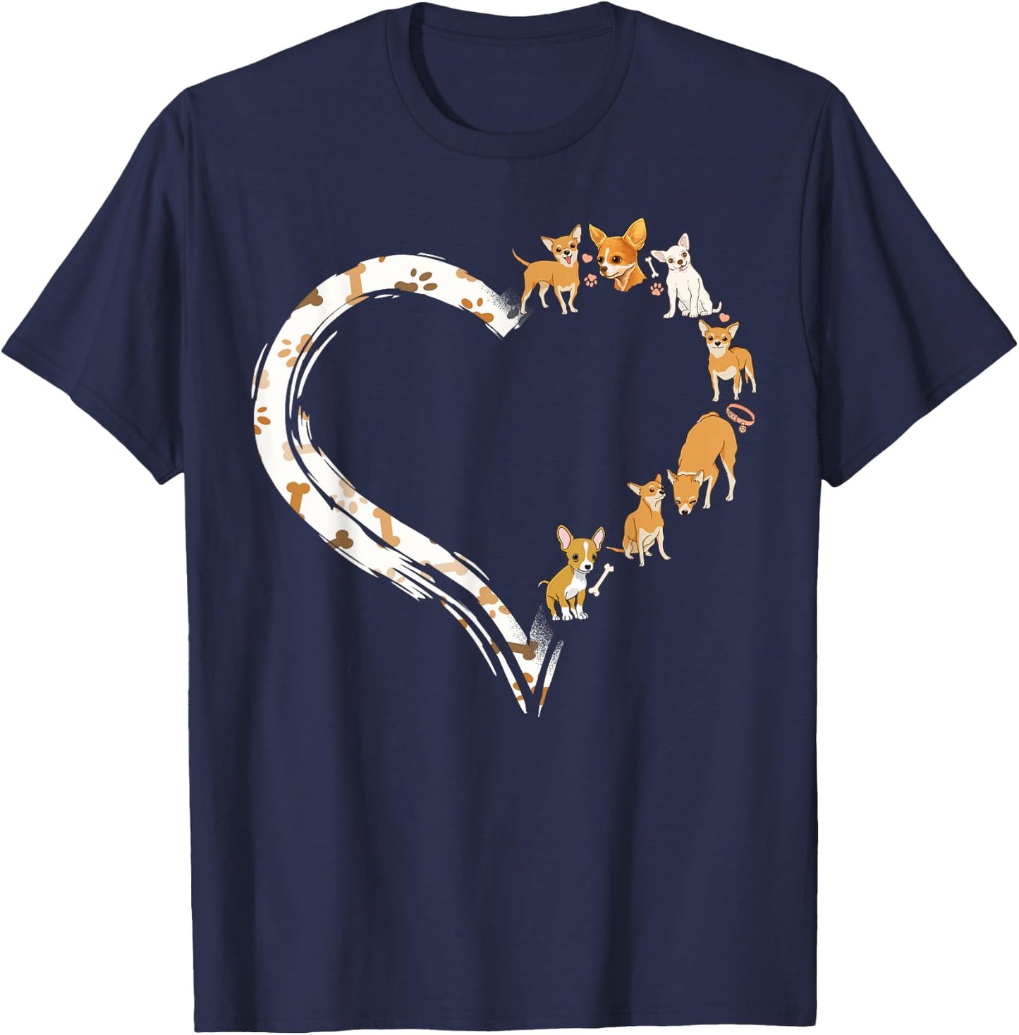 Chihuahua Chihuahueño Heart T-Shirt - T-Shirt | Navy