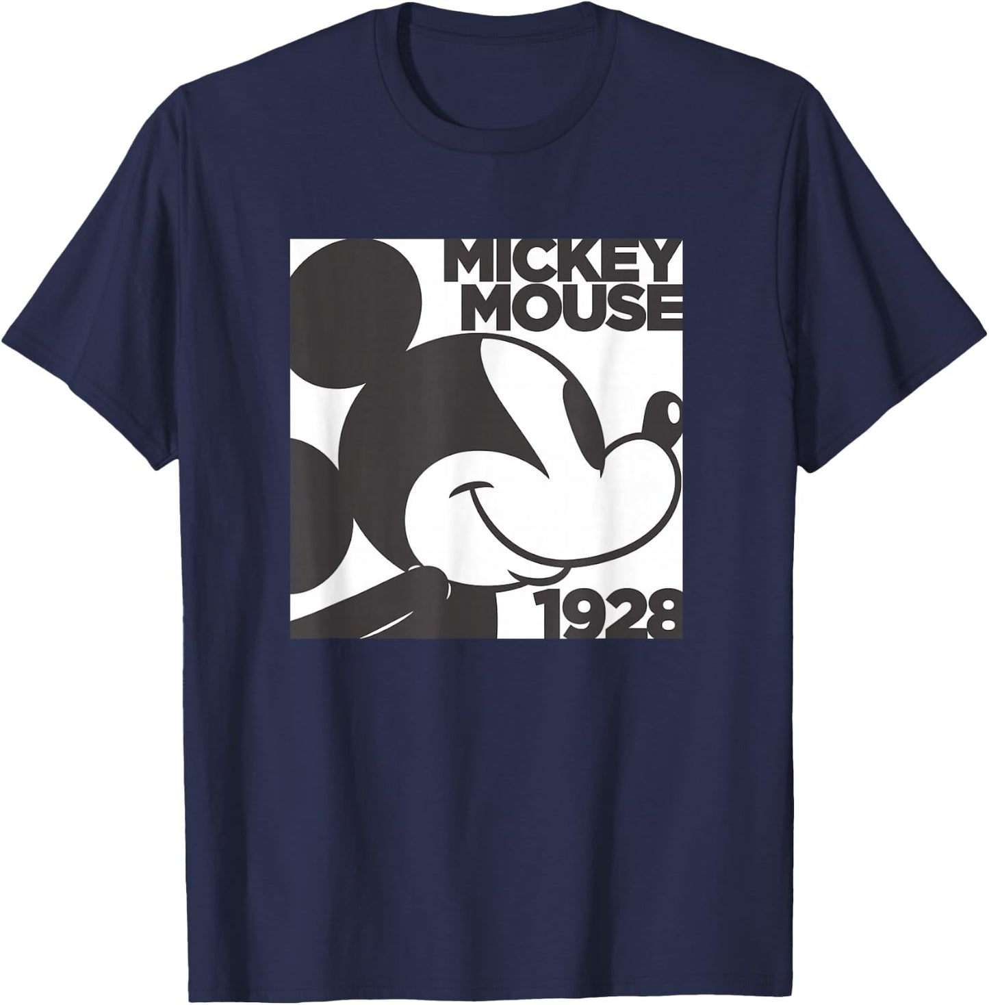 Boxed In Mickey Mouse 1928 T-Shirt - T-Shirt | Navy