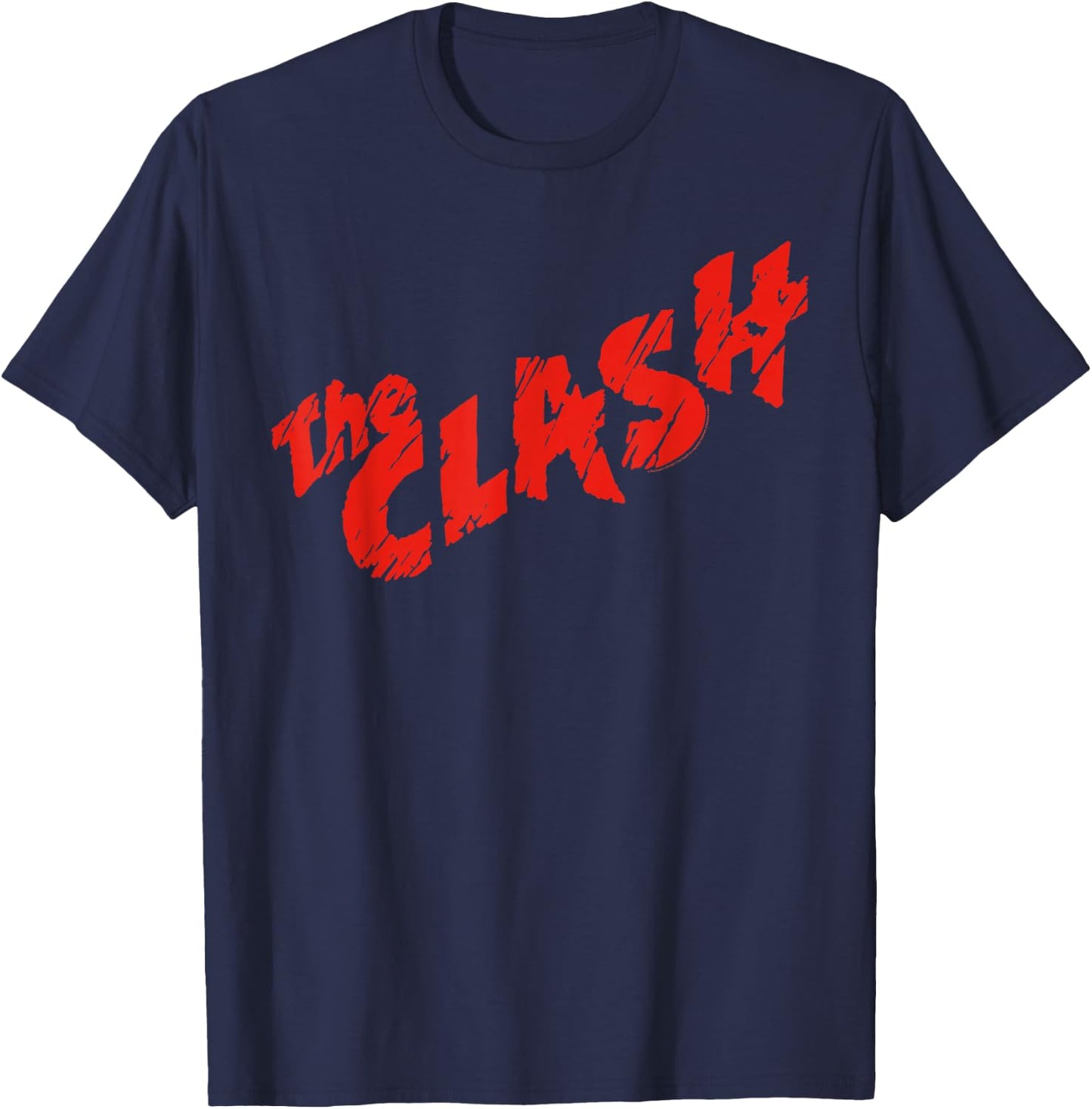 The Clash - Scratched Red Logo T-Shirt - T-Shirt | Navy
