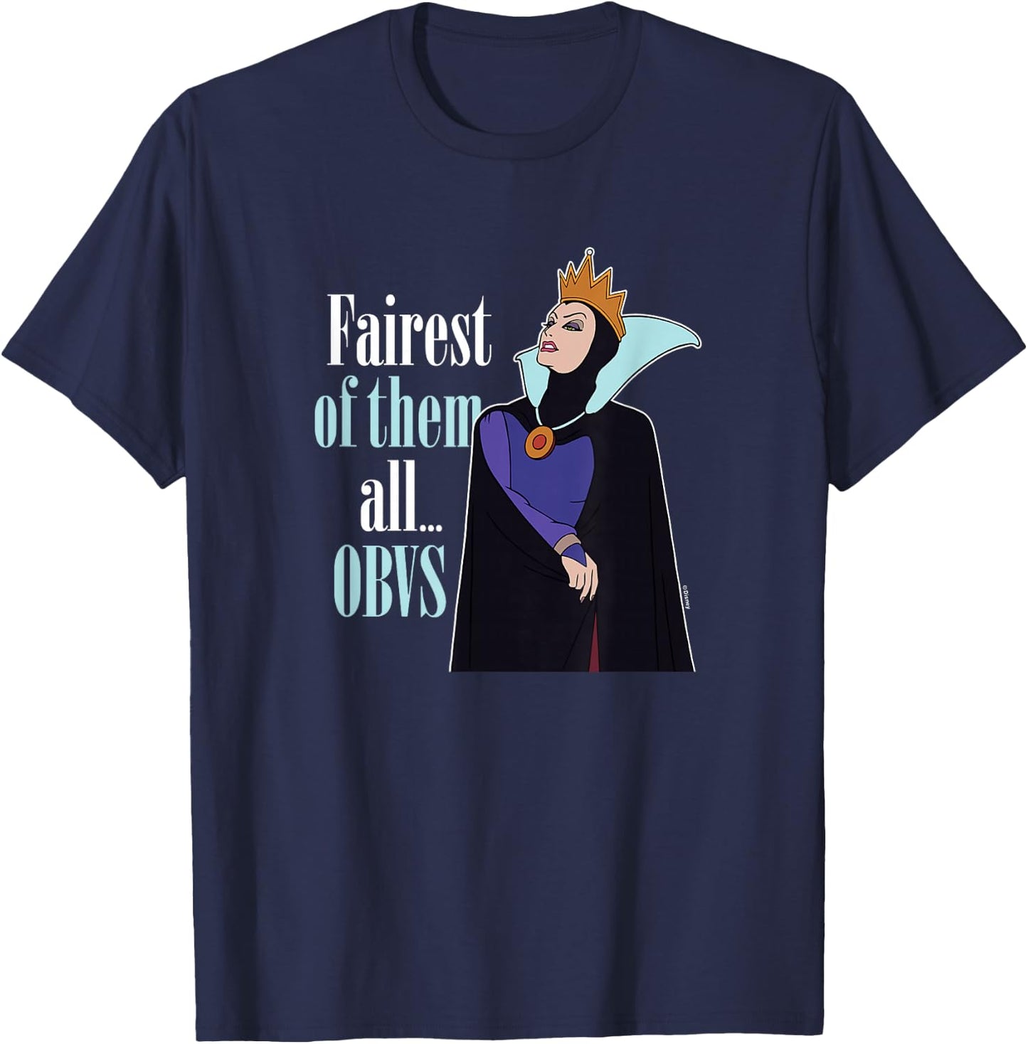 Disney Villians - Evil Queen Snow White Fairest of Them All T-Shirt - T-Shirt | Navy