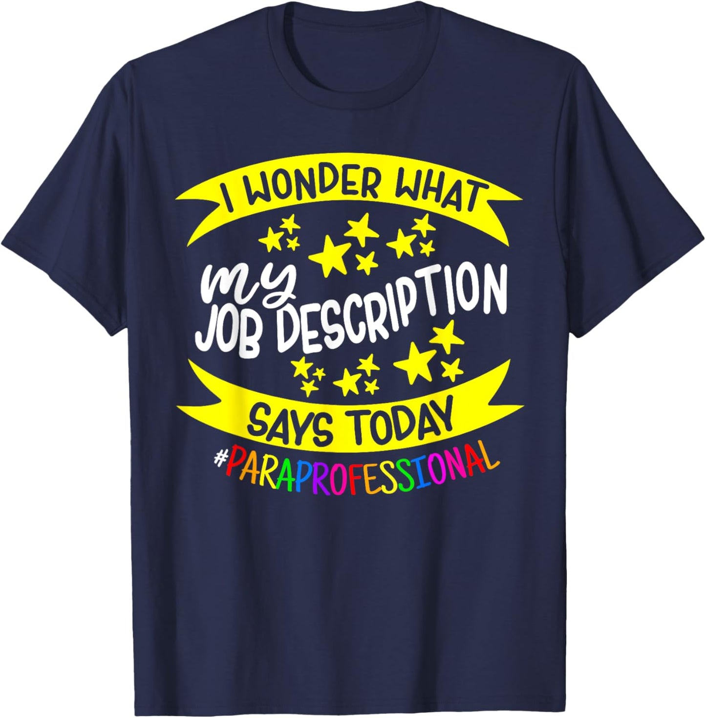 Paraprofessional Educator - Teachers Assistant Paraeducator T-Shirt - T-Shirt | Navy