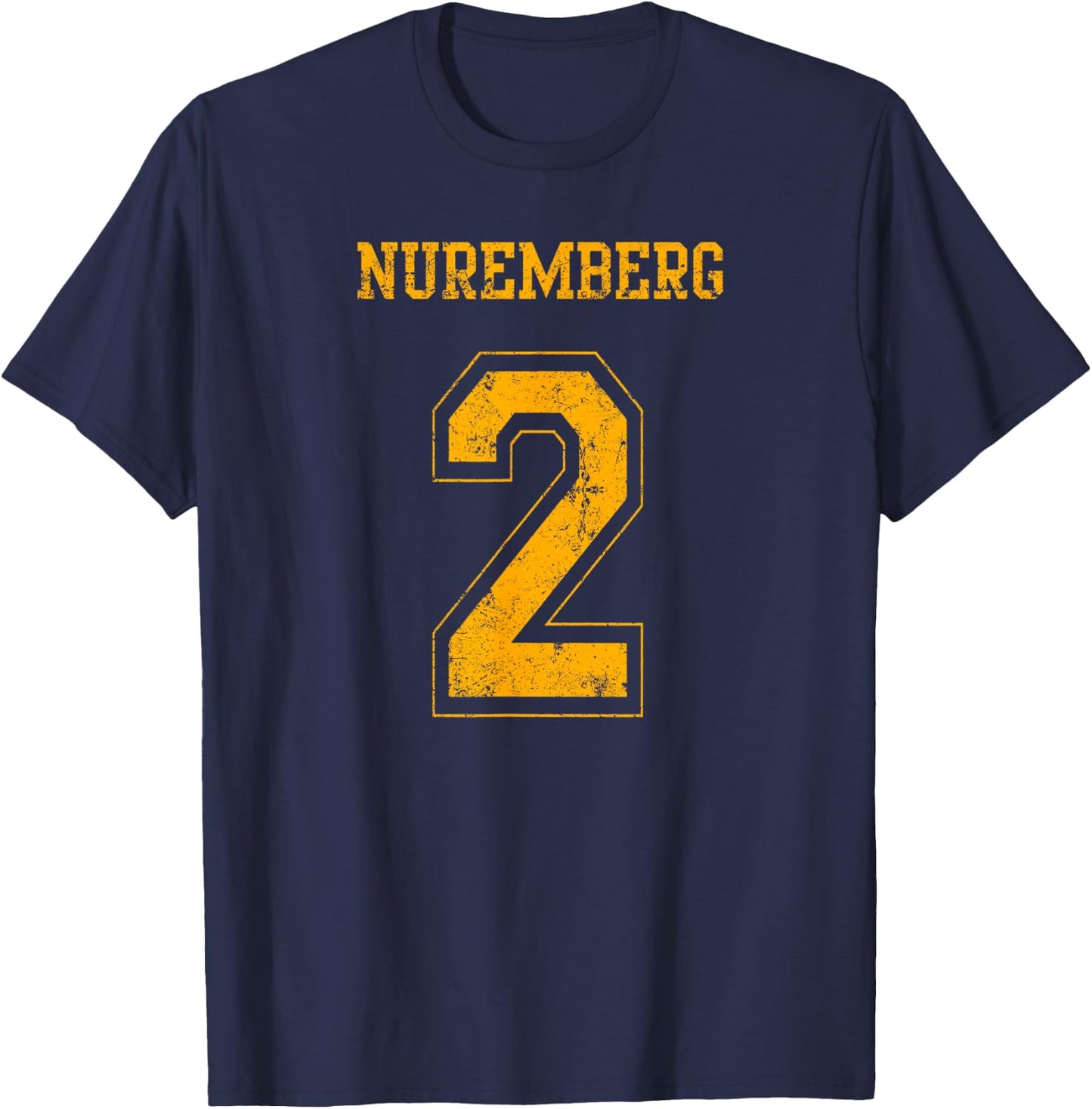 Nuremberg 2 Sports Jersey-Style Design T-Shirt - T-Shirt | Navy