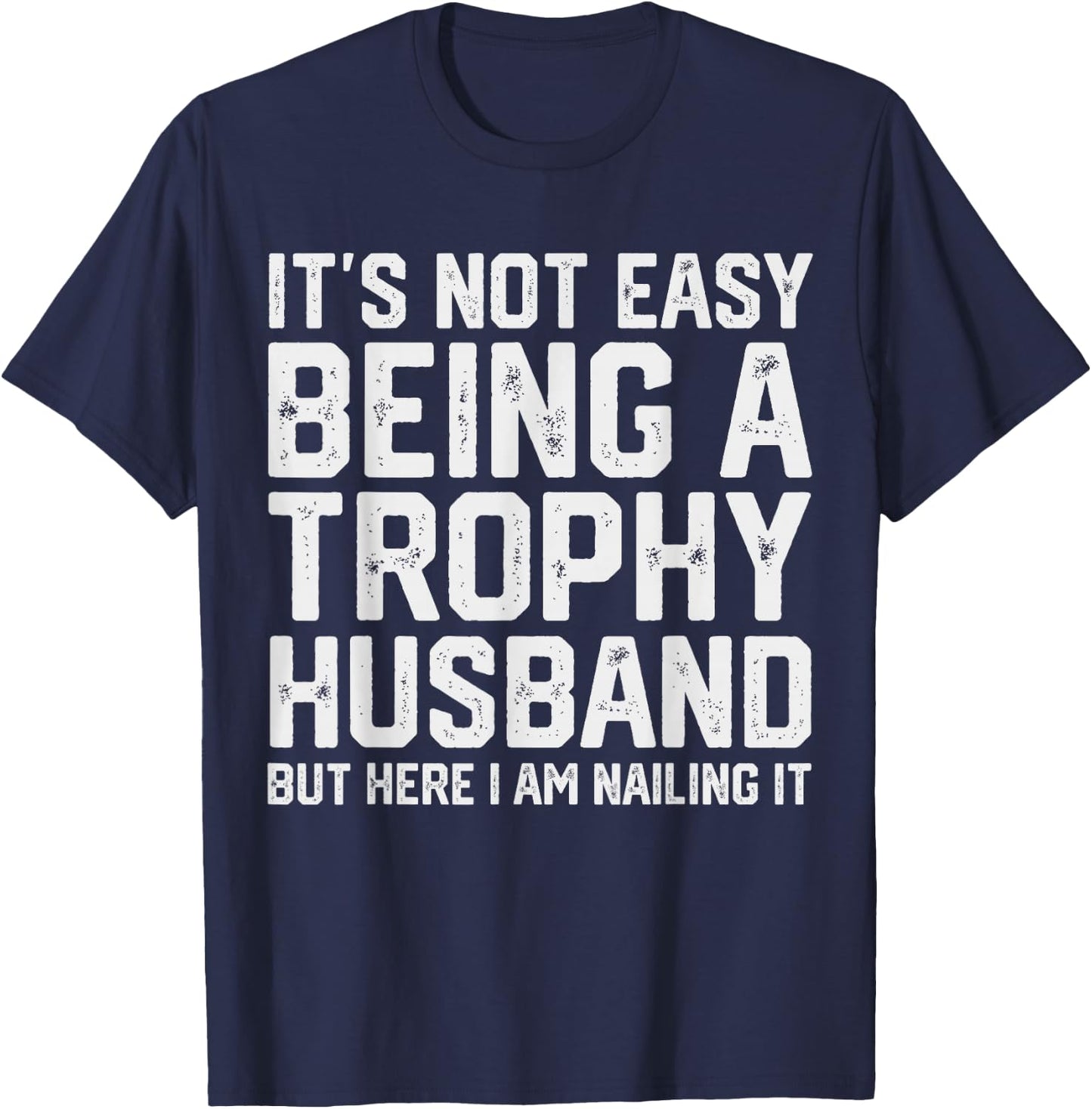 Vintage Funny Wedding Anniversary Design For Husband T-Shirt - T-Shirt | Navy