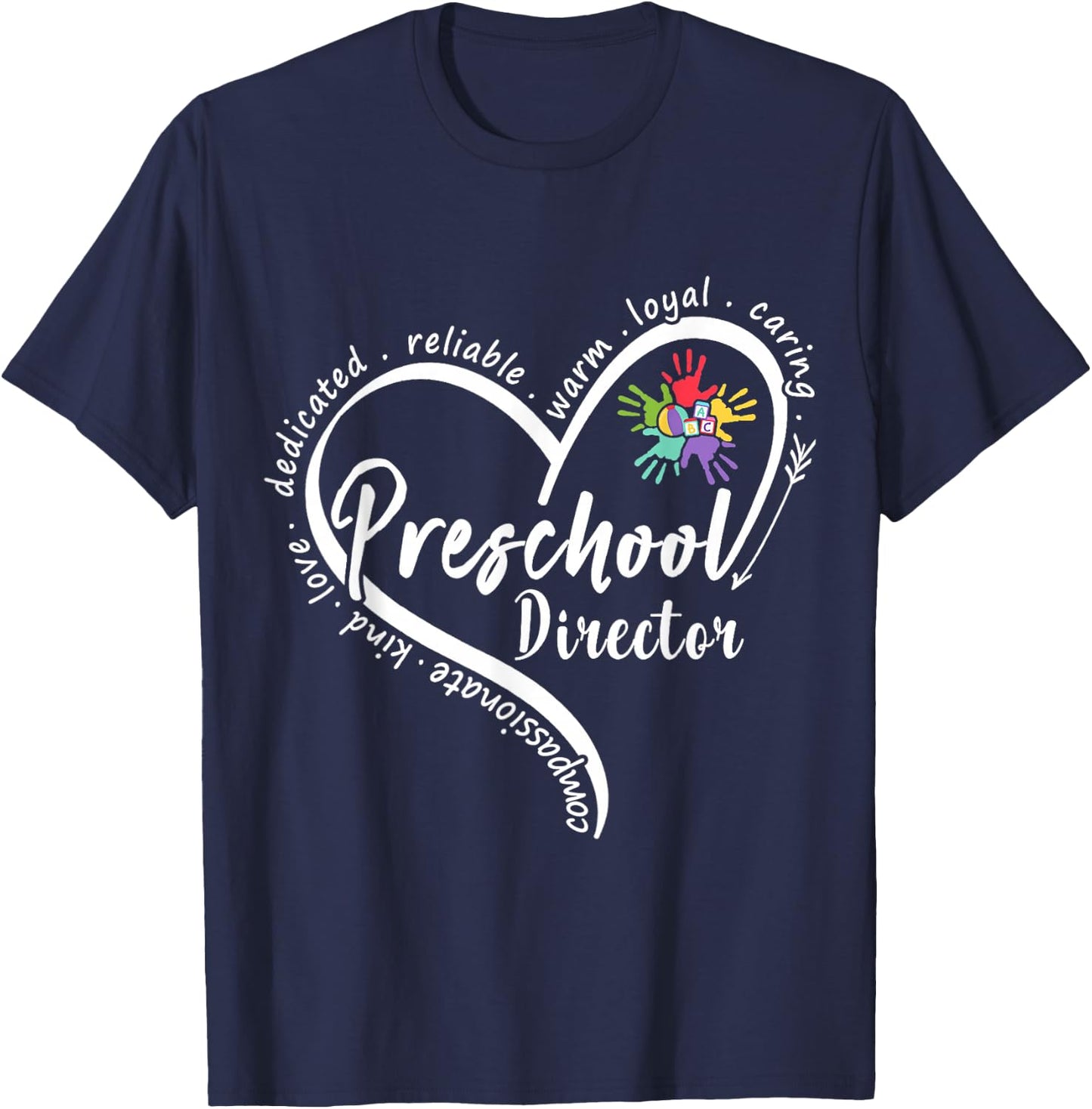 Preschool Director Assistant Back to School Daycare Thank T-Shirt - T-Shirt | Navy