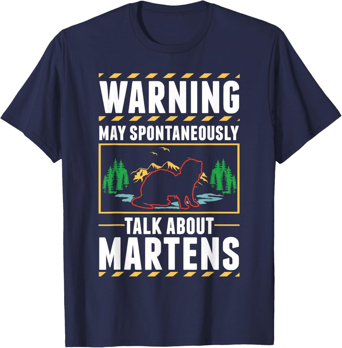 Marten Badger Pine Marten T-Shirt - T-Shirt | Navy