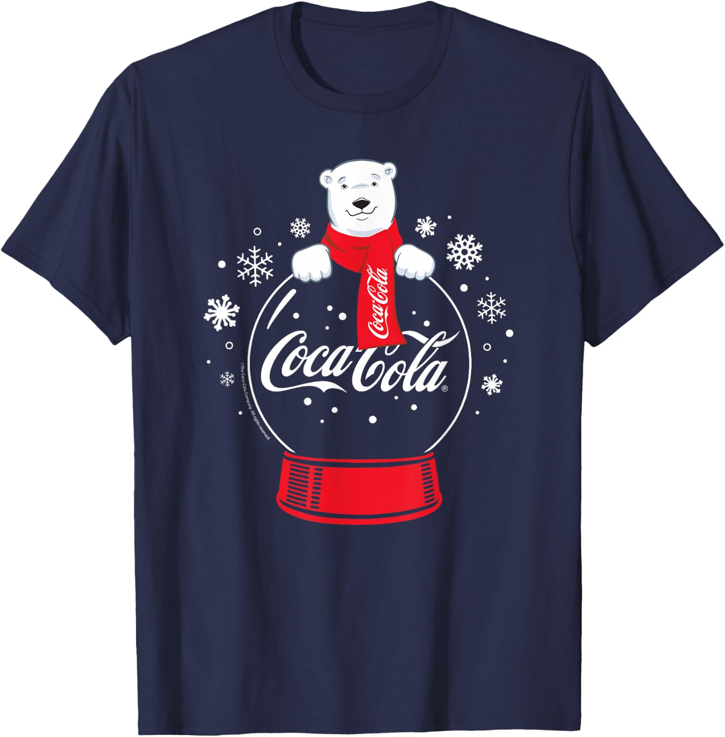 Coca-Cola - Polar Bear Snowglobe T-Shirt - T-Shirt | Navy