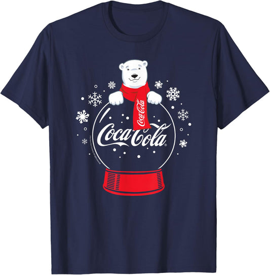 Coca-Cola - Polar Bear Snowglobe T-Shirt - T-Shirt | Navy