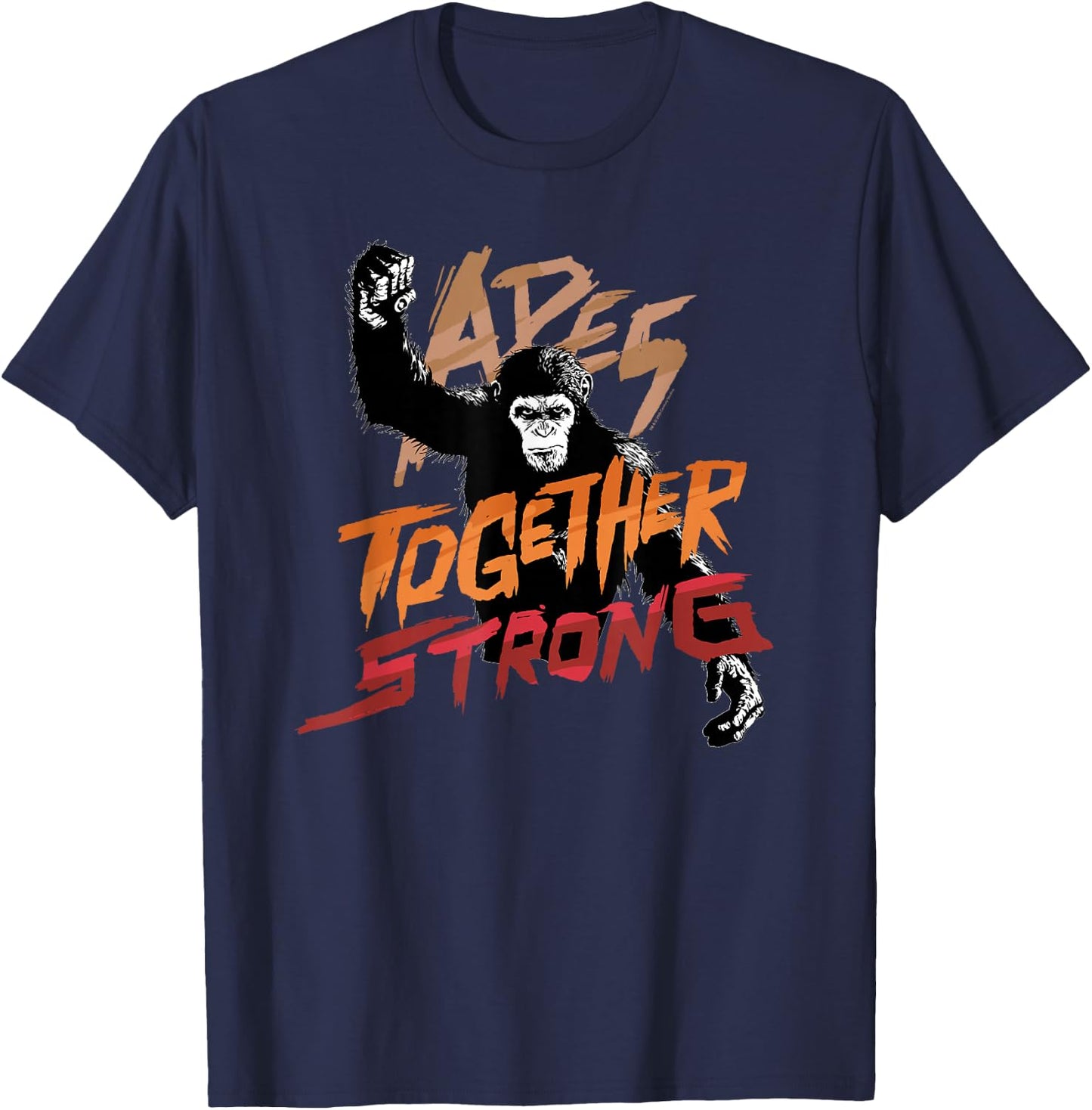 Rise of The Planet of The Apes Caesar Apes Together Strong T-Shirt - T-Shirt | Navy