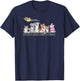 Red and Howling Dogs Make Life Better T-Shirt - T-Shirt | Navy