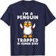 I'm A Penguin Trapped In Human Body Penguin Bird T-Shirt - T-Shirt | Navy