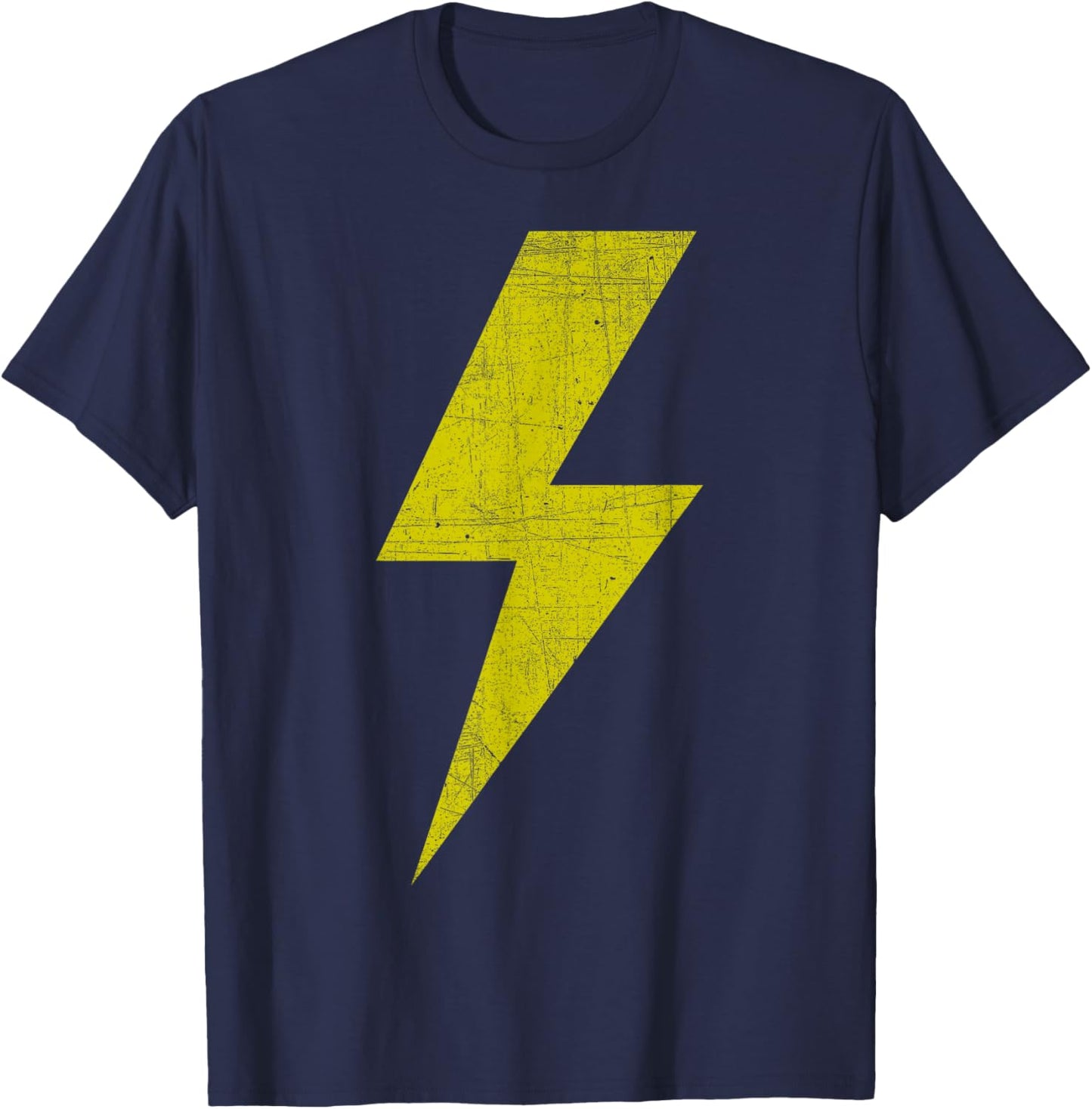Yellow Team Bolt of Lightning Game Design T-Shirt - T-Shirt | Navy
