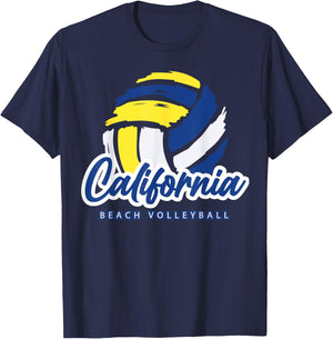 Beach Volleyball California T-Shirt - T-Shirt | Navy