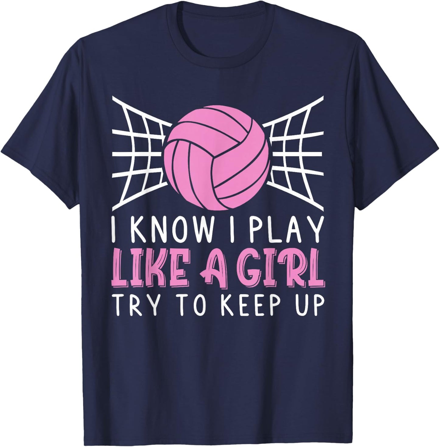 Funny Volleyball Design Girls Volleyball Player Small T-Shirt - T-Shirt | Navy