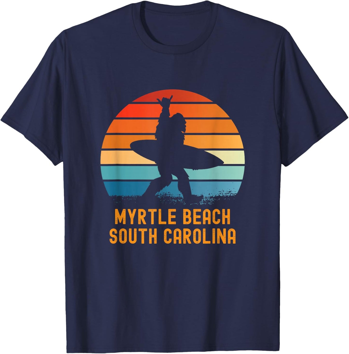 Myrtle Beach - South Carolina Sasquatch Souvenir T-Shirt - T-Shirt | Navy
