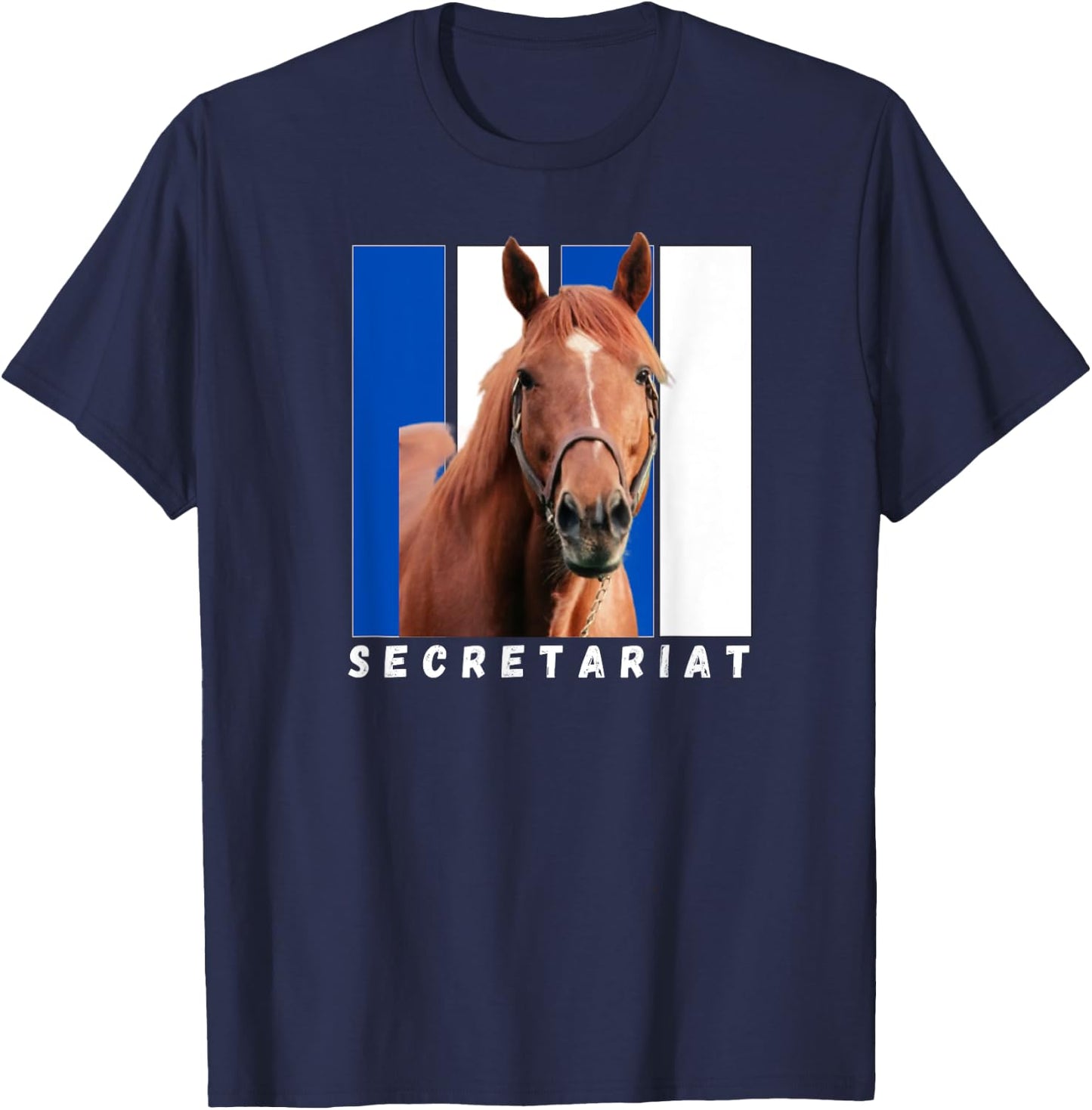 Secretariat Horse, Horse Racing Shirt, Del Mar, Santa Anita T-Shirt - T-Shirt | Navy