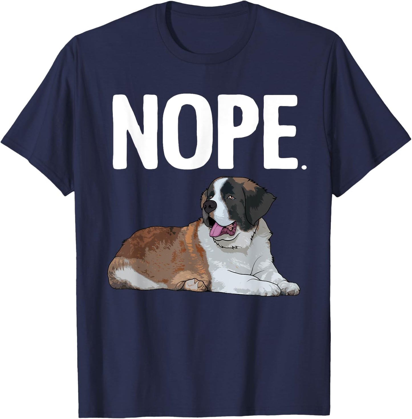 Funny Saint Bernard Art Women St. Bernard Dog Lovers T-Shirt - T-Shirt | Navy