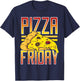 Pizza Friday Funny Food T-Shirt - T-Shirt | Navy