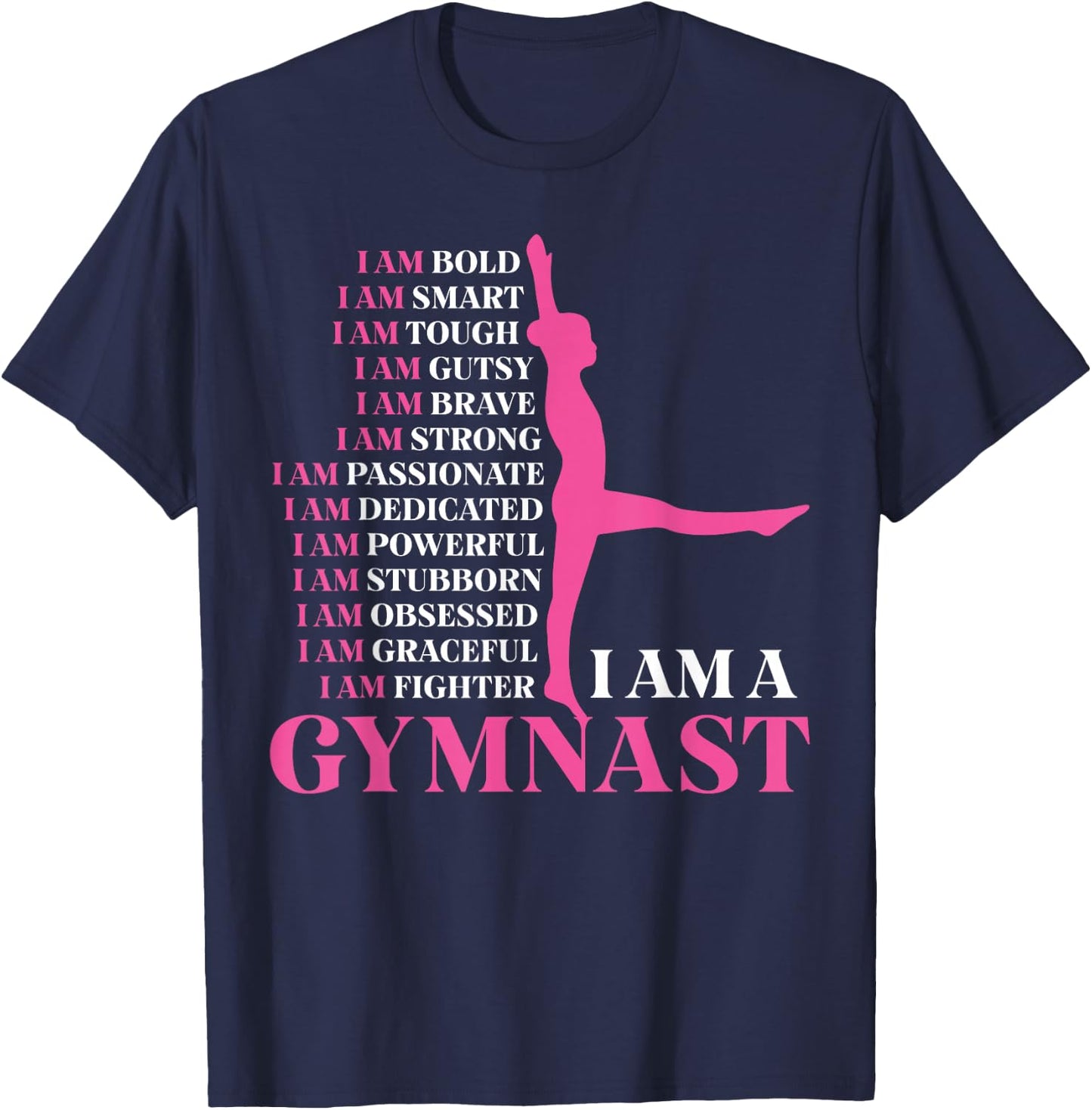 I Am A Gymnast Gymnastics Girls Boys Women Men Retro Sports T-Shirt - T-Shirt | Navy