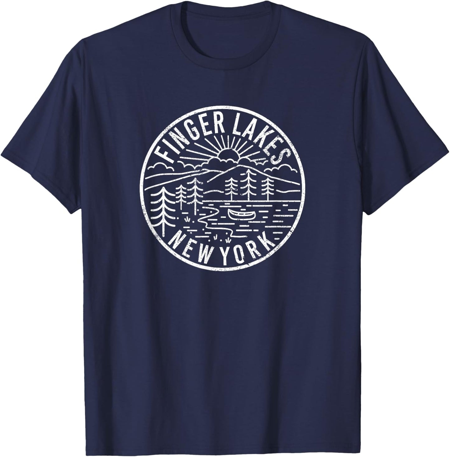 Finger Lakes New York T-Shirt - T-Shirt | Navy