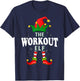 Xmas Workout Elf Family Matching Christmas Pajama T-Shirt - T-Shirt | Navy
