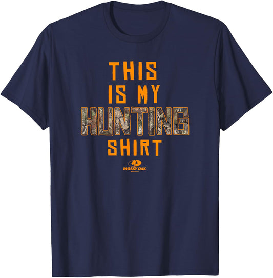 Mossy Oak This Is My Hunting Shirt Camouflage Fill Logo T-Shirt - T-Shirt | Navy