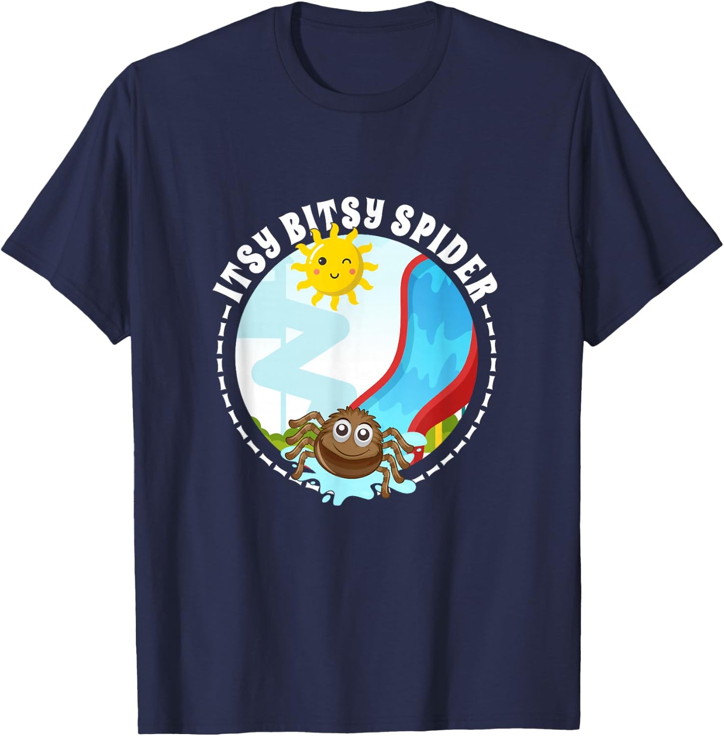 Itsy Bitsy - Kids Spider Nursery Rhyme Halloween Costume T-Shirt - T-Shirt | Navy