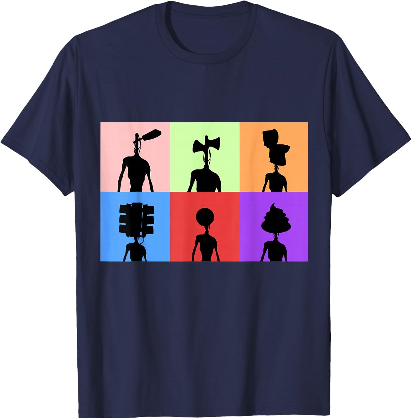 Horror Monster with Sirens for Heads / Kids Horror T-Shirt - T-Shirt | Navy