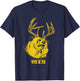 Funny Bear Plus Deer Equals Beer Deer Hunting USA Hunter T-Shirt - T-Shirt | Navy