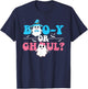 Boo-y or Ghoul Gender Reveal Cute Groovy Boy Girl Ghosts T-Shirt - T-Shirt | Navy