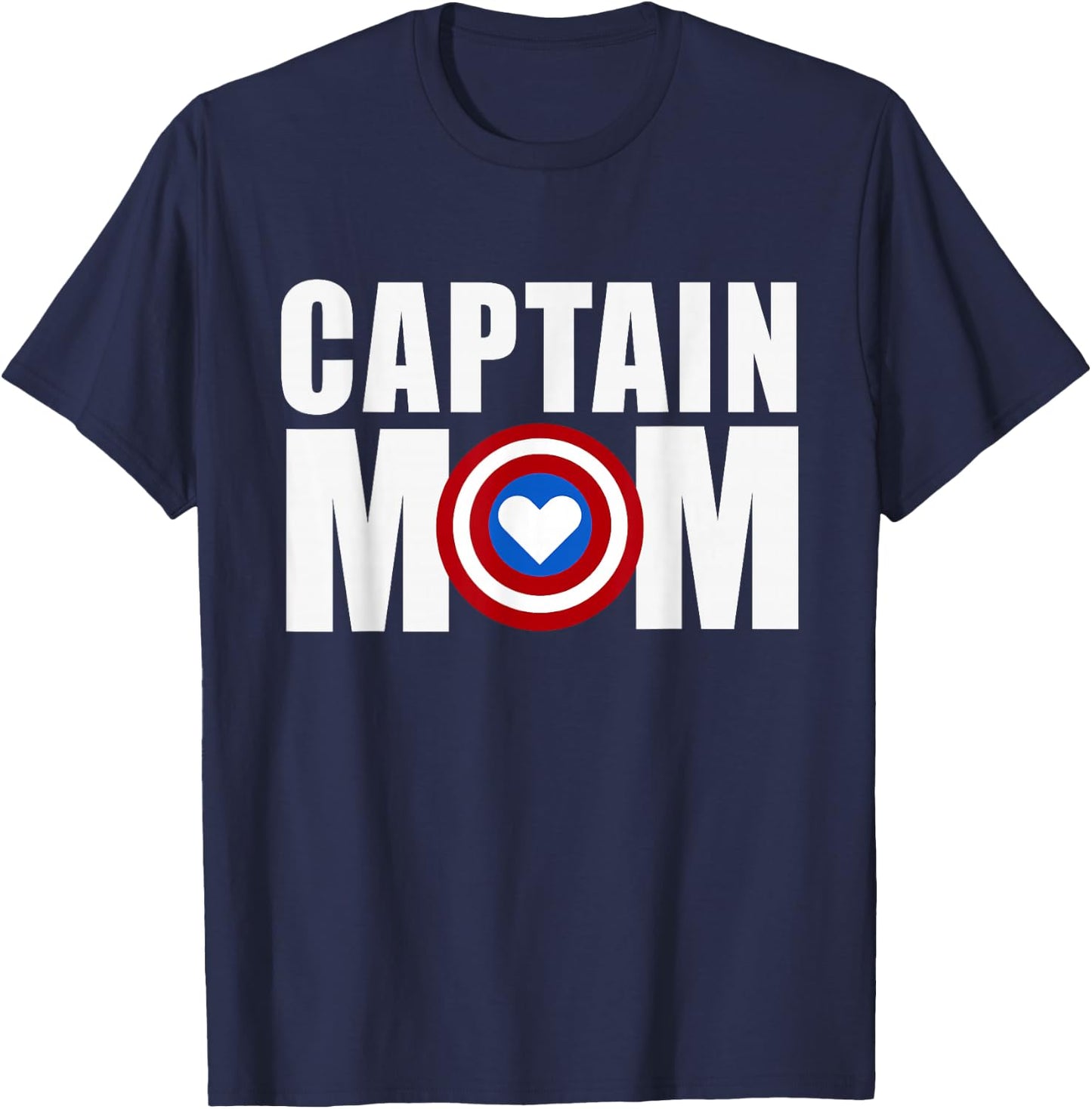 Funny Captain Mom Superhero Mother's Day 2022 Small T-Shirt - T-Shirt | Navy