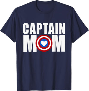 Funny Captain Mom Superhero Mother's Day 2022 Small T-Shirt - T-Shirt | Navy