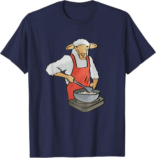 Lamb Cooking Funny Saying Cute Animal T-Shirt - T-Shirt | Navy