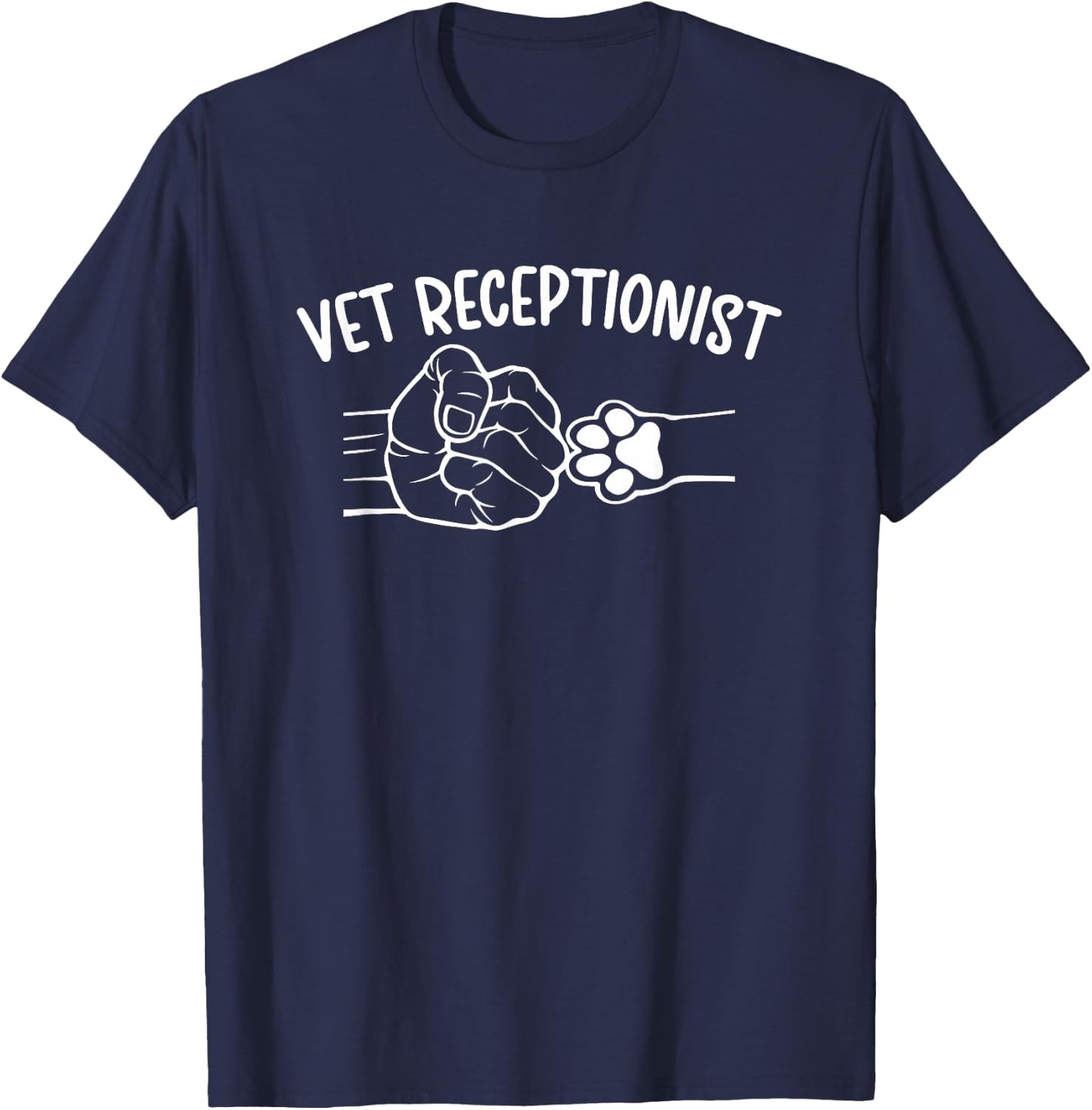Vet Receptionist Veterinarian Receptionist T-Shirt - T-Shirt | Navy