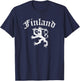 Finland Lion Symbol Finnish Pride T-Shirt - T-Shirt | Navy