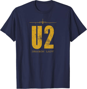 U-2 Dragon Lady Spy Aeroplane T-Shirt - T-Shirt | Navy