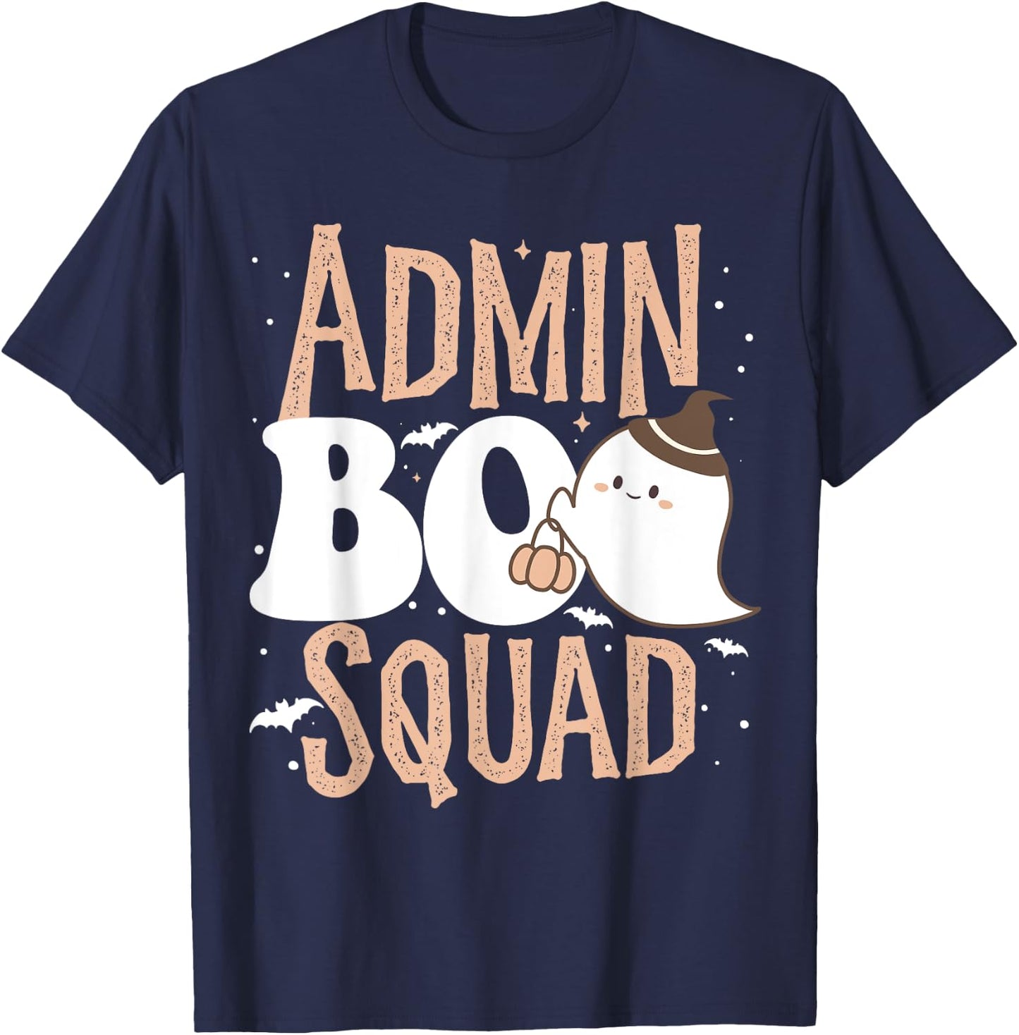 Funny Cute Halloween School Admin BOO Squad Costume T-Shirt - T-Shirt | Navy