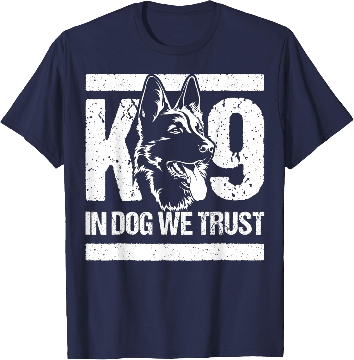 K9 Dog Unit Police Officer - K-9 In Dogs We Trust Men Women Kids T-Shirt - T-Shirt | Navy