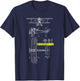 Nieuport 12 WW1 Aircraft Blueprint T-Shirt - T-Shirt | Navy