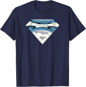 DC Comics Superman Steel Comic Style Iconic Logo T-Shirt - T-Shirt | Navy