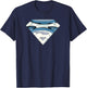 DC Comics Superman Steel Comic Style Iconic Logo T-Shirt - T-Shirt | Navy