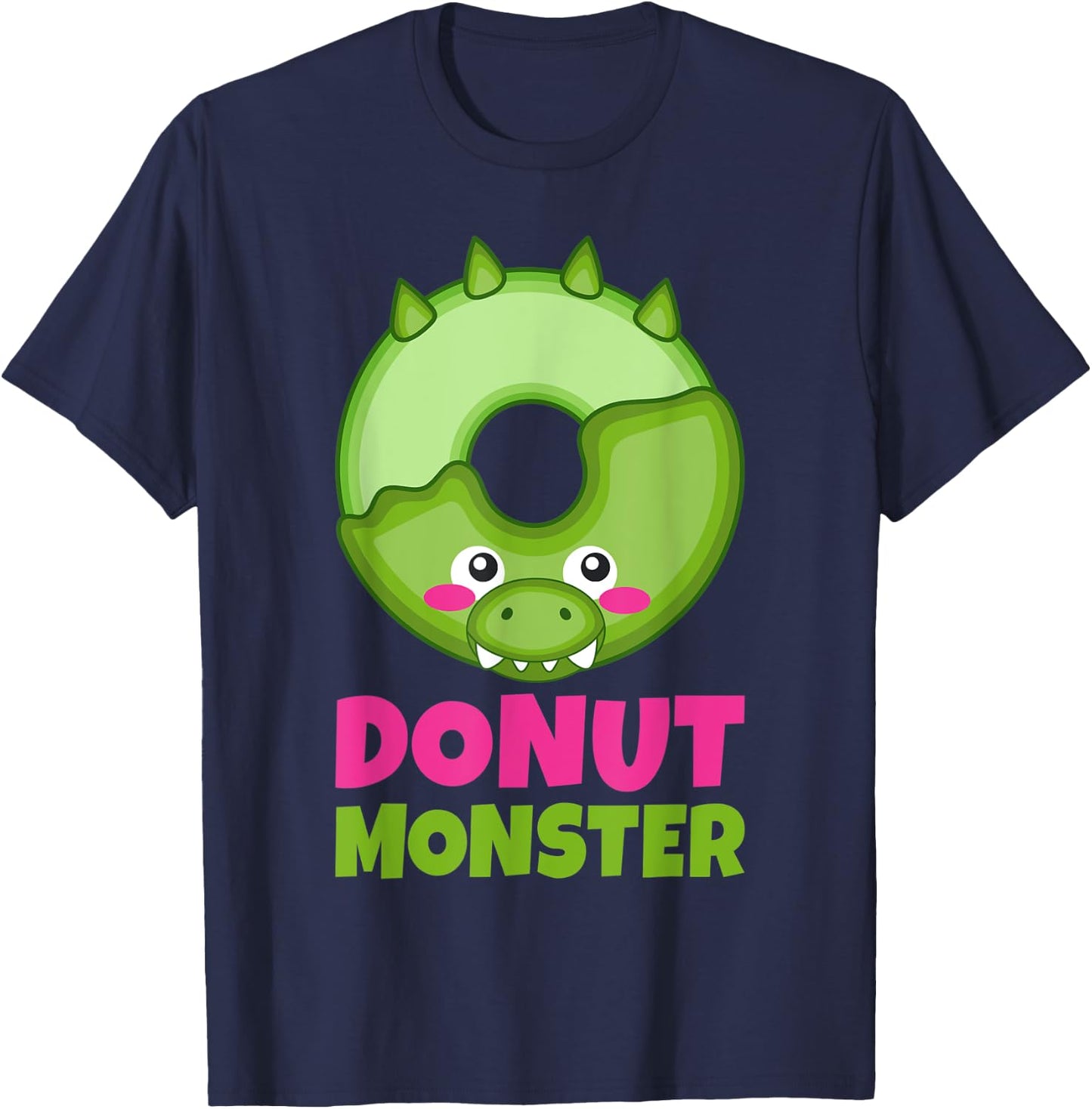 Donut Monster Snack Donut T-Shirt - T-Shirt | Navy