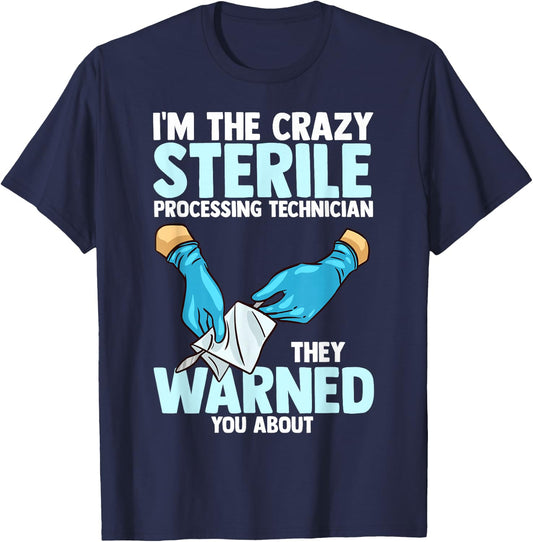 Sterile Processing Technician Instruments Tech Certification T-Shirt - T-Shirt | Navy