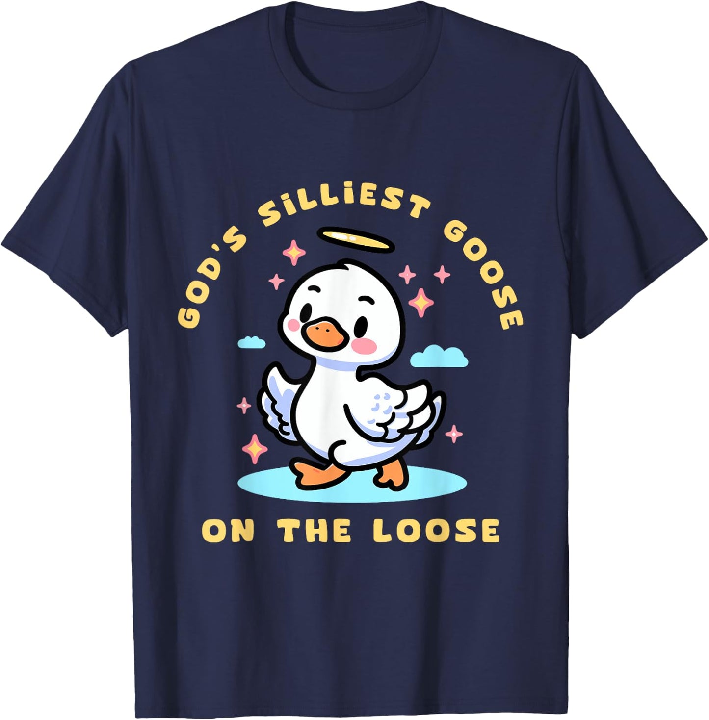 Gods Silliest Goose Costume for Kids Funny Gifts Silly Goose T-Shirt - T-Shirt | Navy
