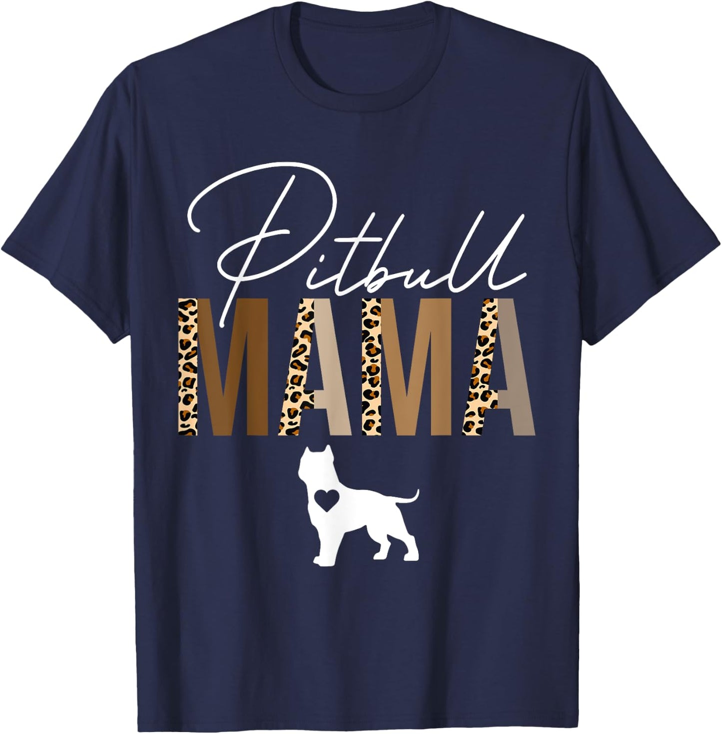 Pitbull mom shirts pitbull mama dog mom pet T-Shirt - T-Shirt | Navy