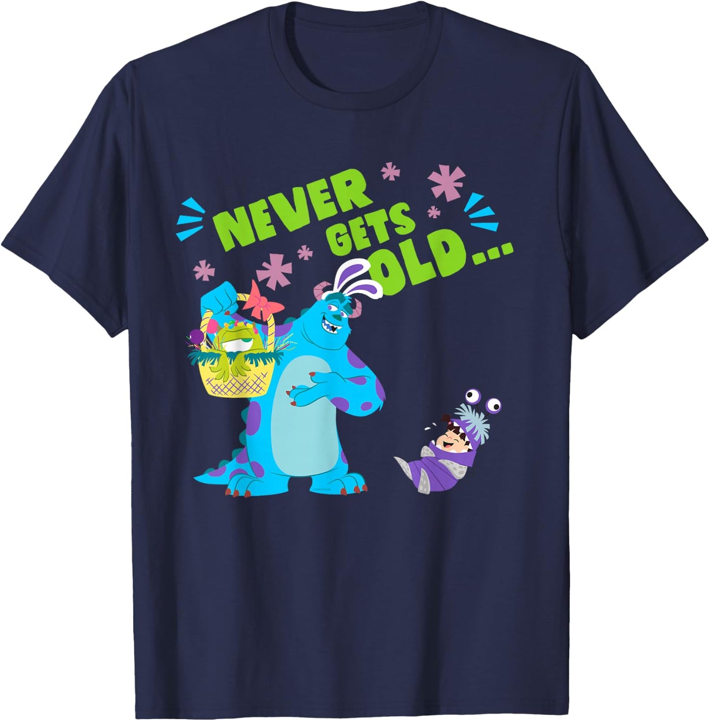 Disney and Pixar’s Monsters, Inc. Mike Sulley Boo Easter T-Shirt - T-Shirt | Navy