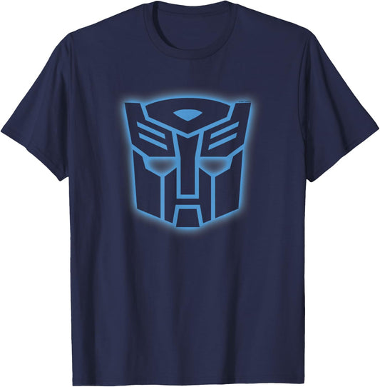 Transformers Autobots Blue Neon Epic Logo T-Shirt - T-Shirt | Navy